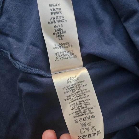 Burberry Men Tee Blue Cotton Crew Neck Short Sleeve T Shirt Size XL Authentic - Picture 10 of 12